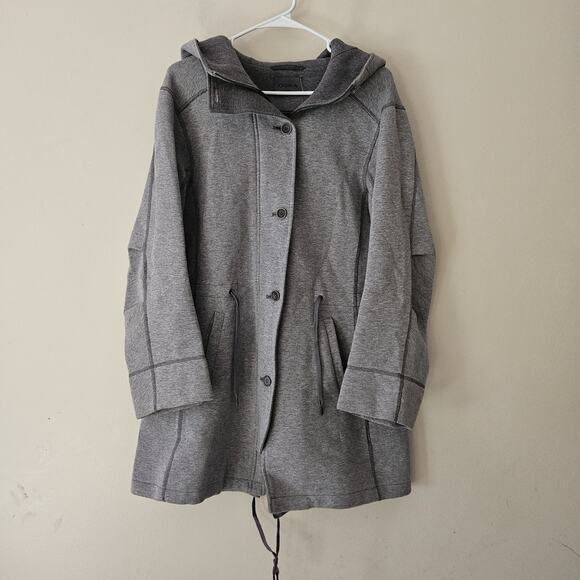 OSKA Gray Outerwear Long Sleeve Hooded Full Zipper Coat Size 1 US 6/8 - Picture 1 of 11
